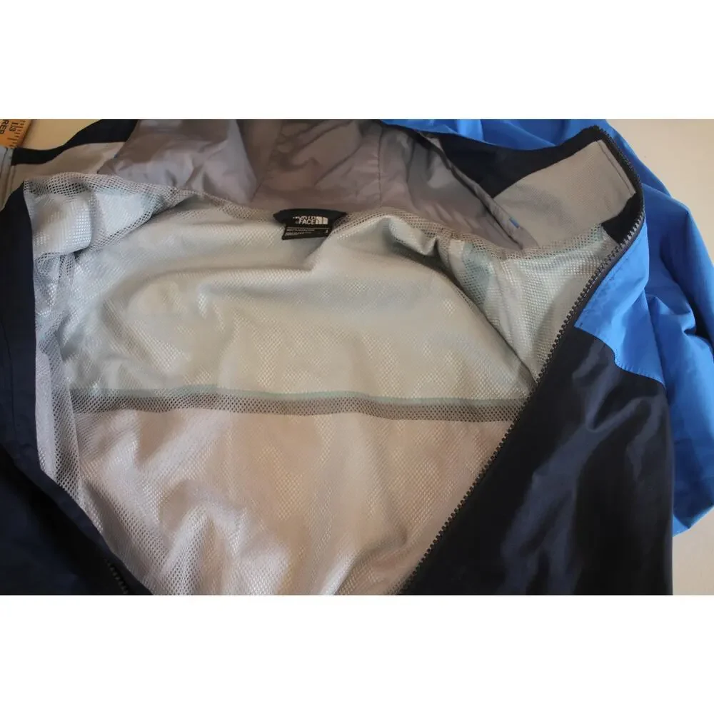 The North Face Jacket Boys Large 14 16 Blue Rain Coat Hooded Lightweight - Picture 6 of 9